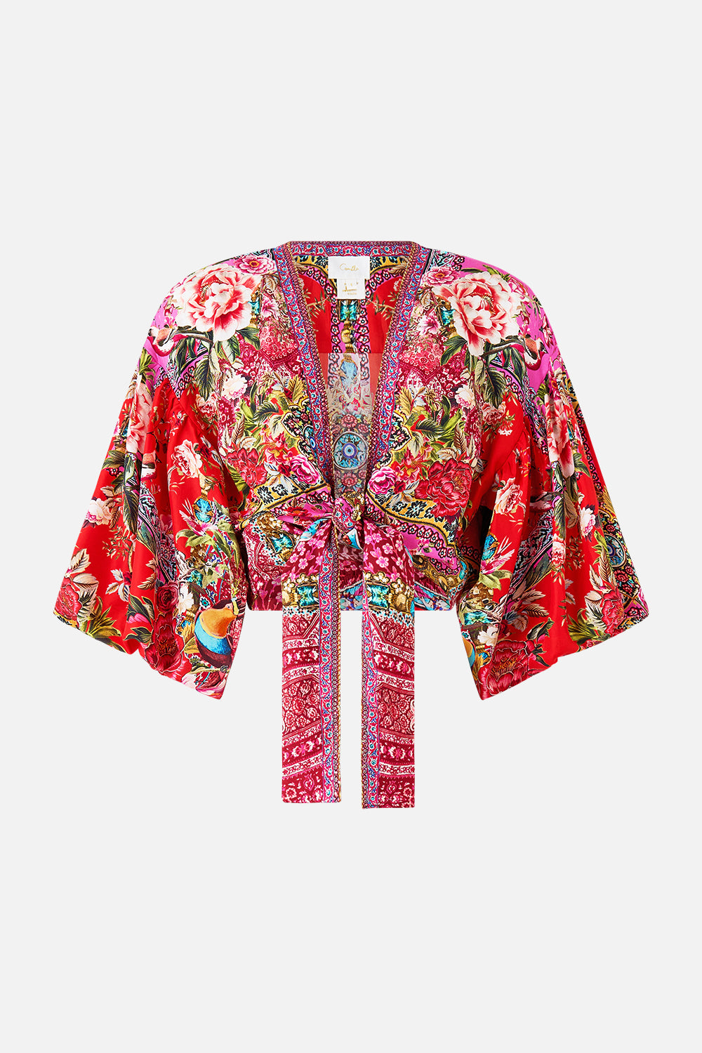 TIE FRONT PUFF SLEEVE TOP HEIRLOOM EMPIRE