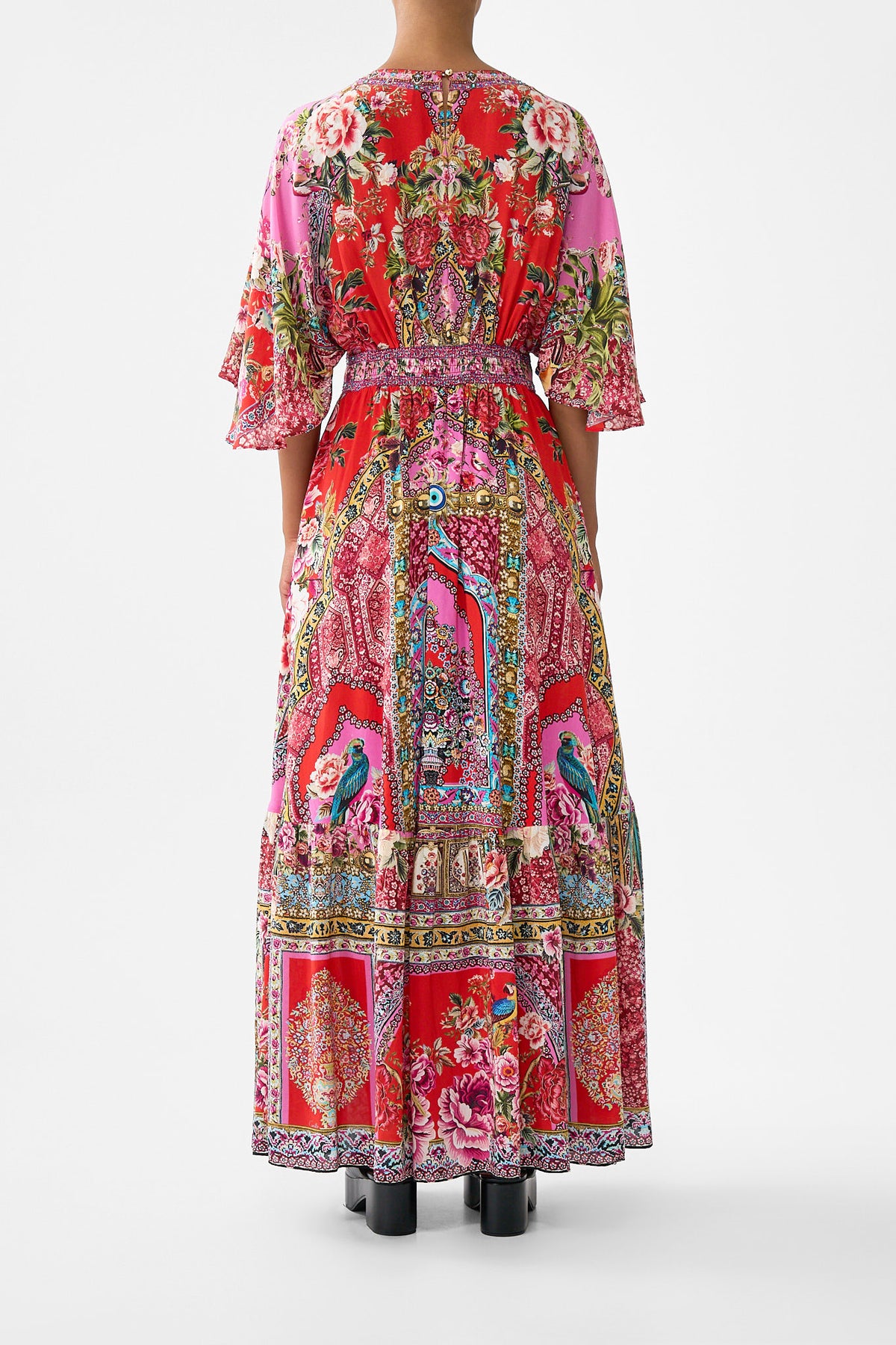 WAISTED DRESS WITH HEM RUFFLE HEIRLOOM EMPIRE