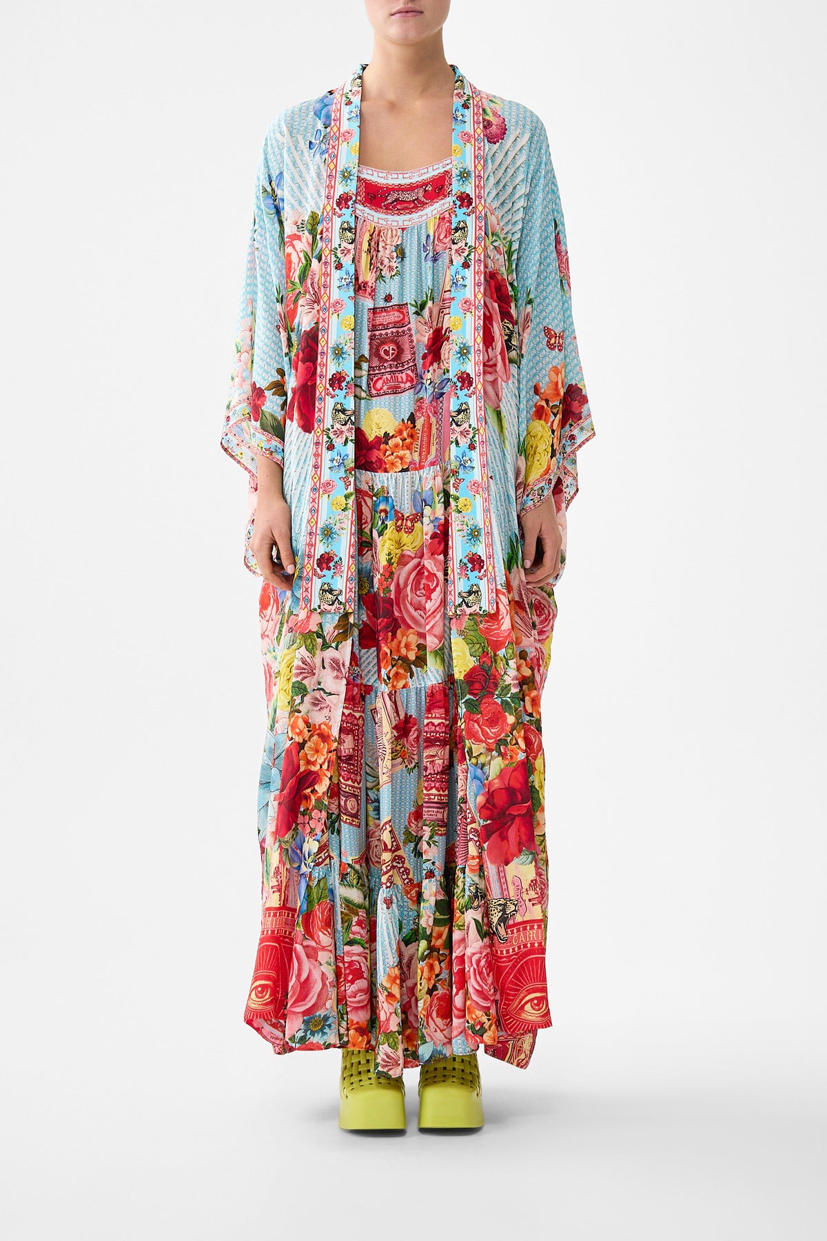 KIMONO LAYER WITH COLLAR PAPERS AND CURIOUS CAPERS