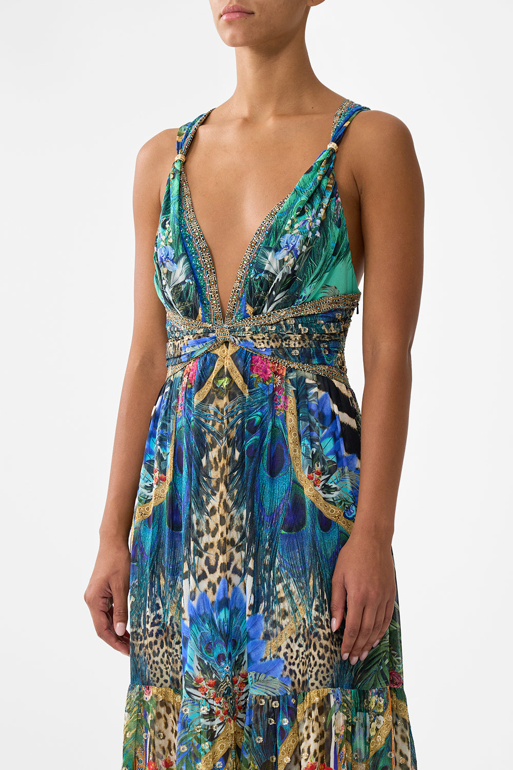 BEAD STRAP GATHERED PANEL DRESS ANIMAL ALCHEMY