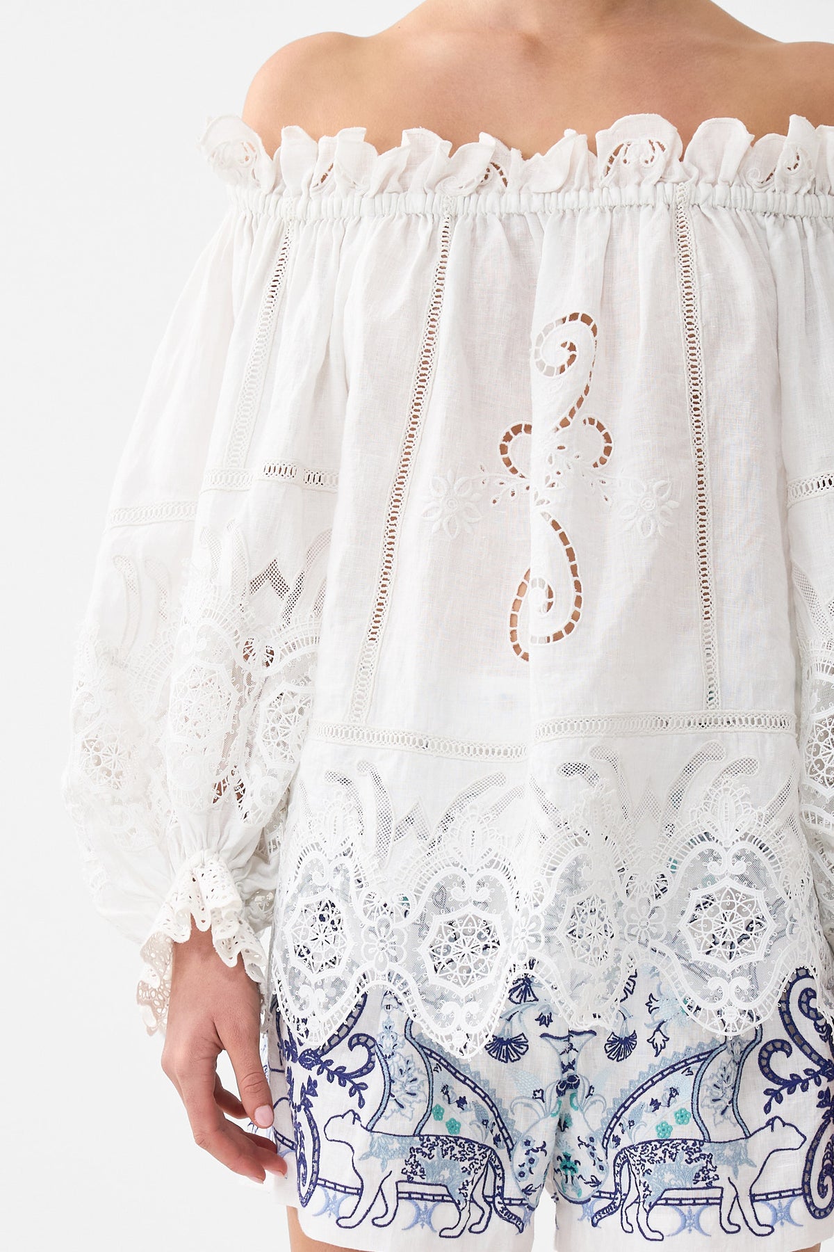 FRILL OFF SHOULDER TOP ALL ABOUT THAT LACE