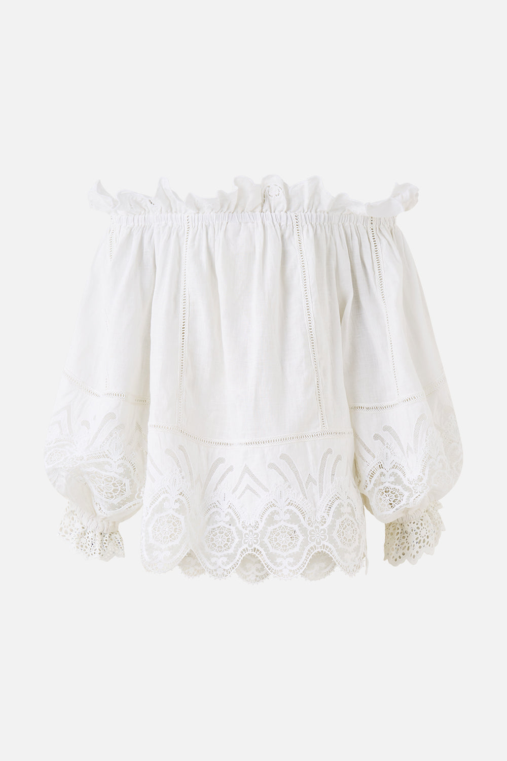 FRILL OFF SHOULDER TOP ALL ABOUT THAT LACE