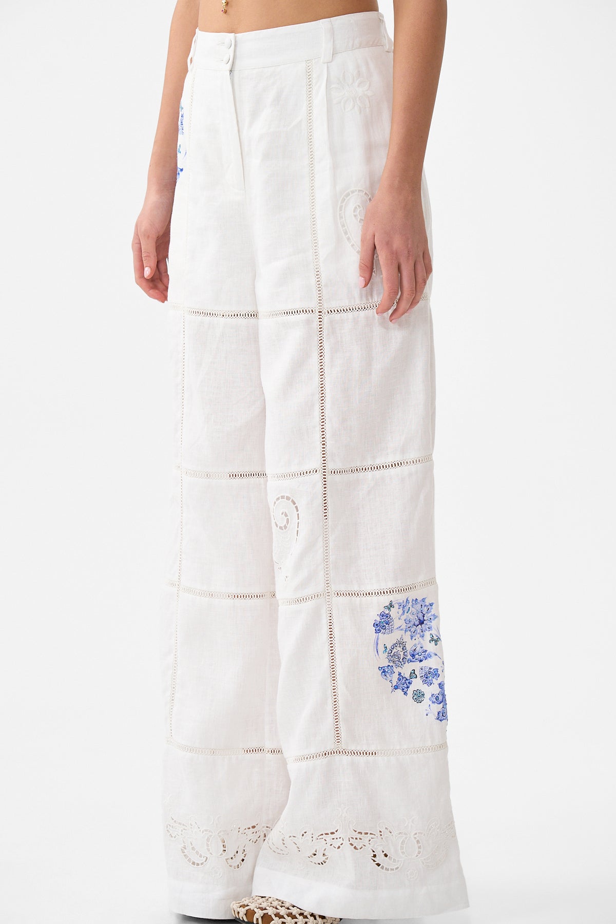 WIDE LEG WAISTED PANT ALL ABOUT THAT LACE