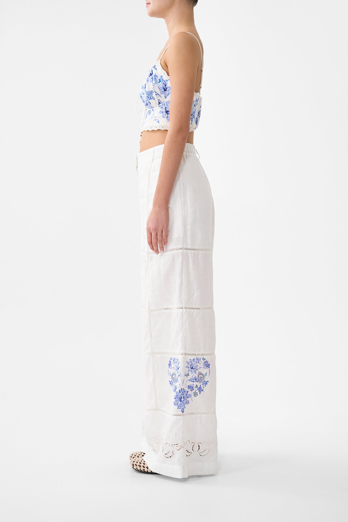 WIDE LEG WAISTED PANT ALL ABOUT THAT LACE