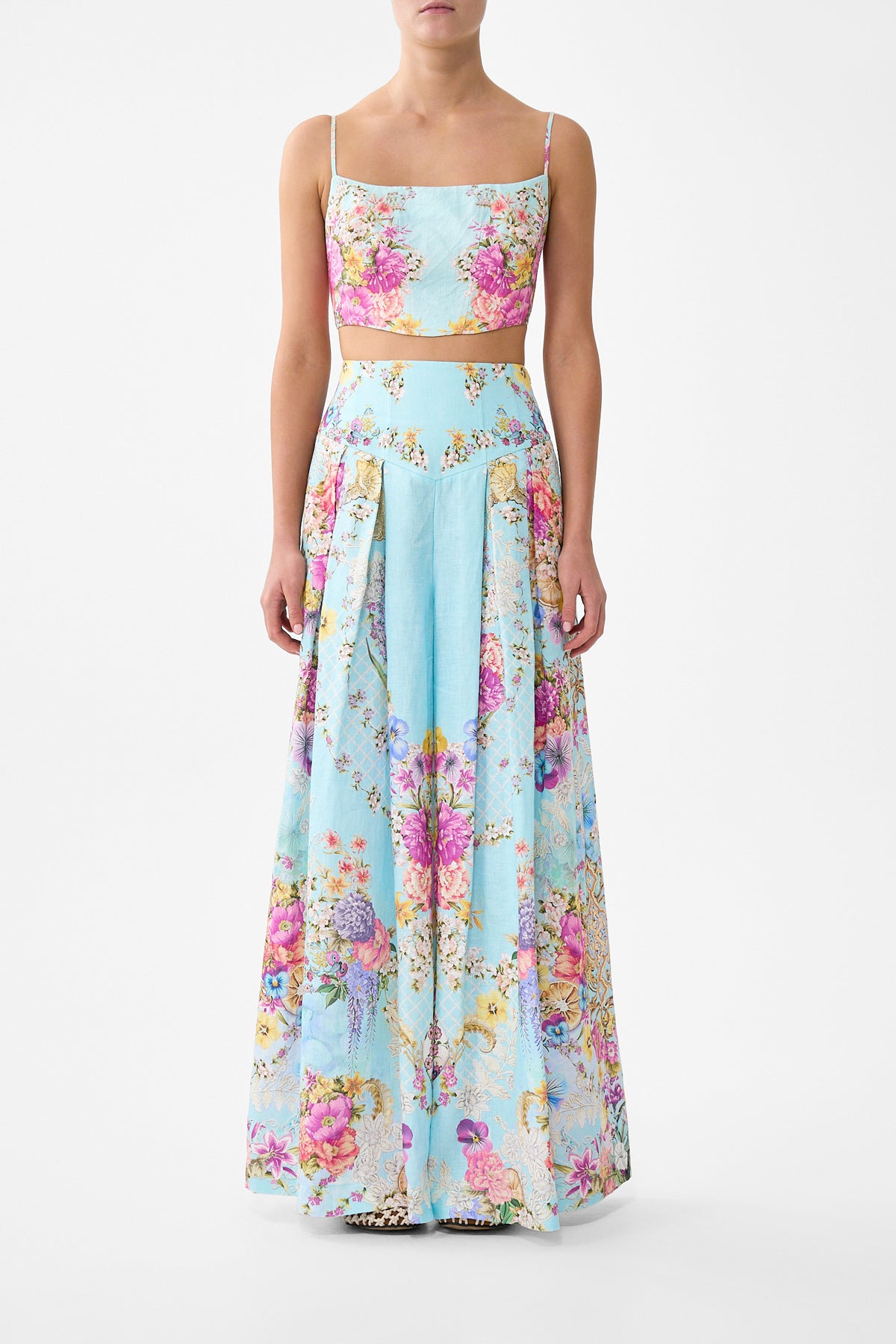 CORSET CROP TOP BAZAAR BLOOMS