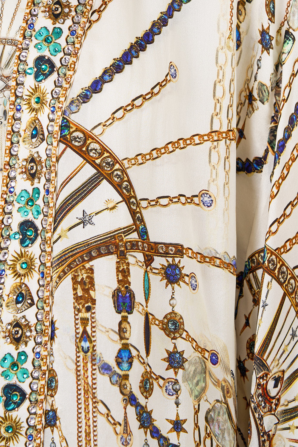 KIMONO WITH LONG UNDERLAYER CHAIN GANG