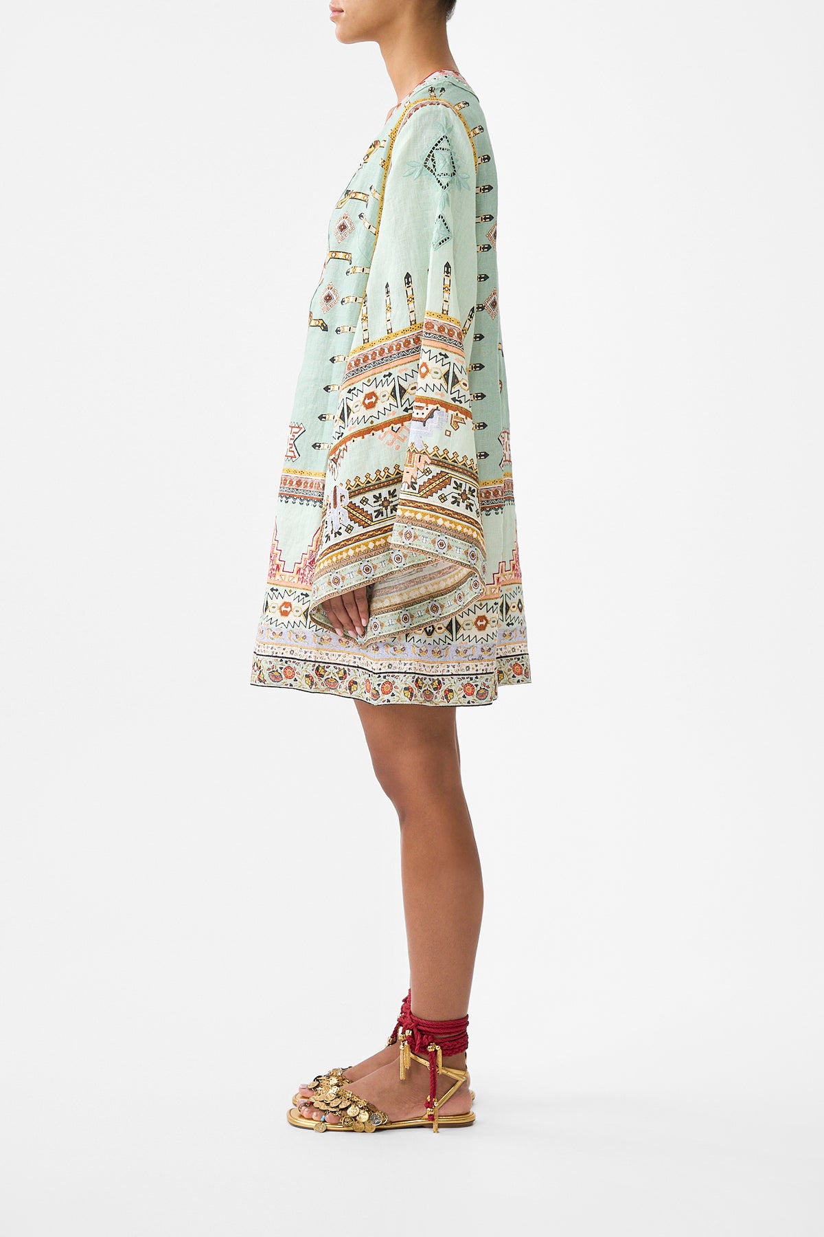 DEEP V-NECK HARDWARE SHORT KAFTAN LEGEND HAS IT