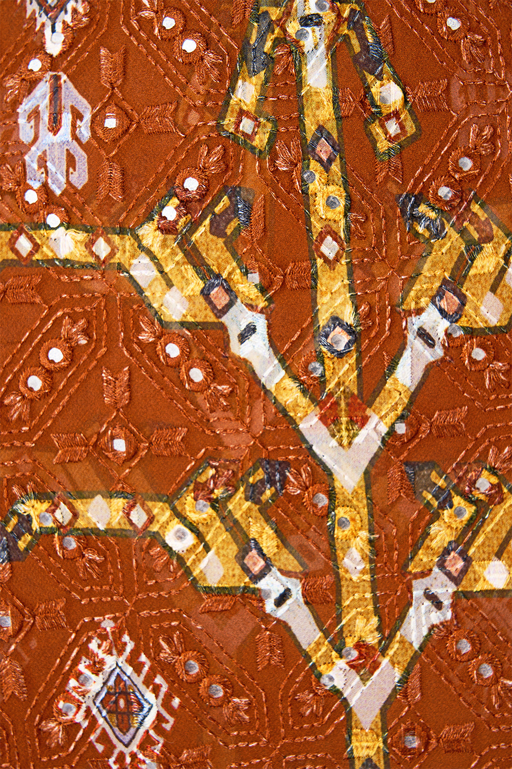 V-NECK FULL LENGTH BIAS SLIP DRESS FABRIC OF TIME