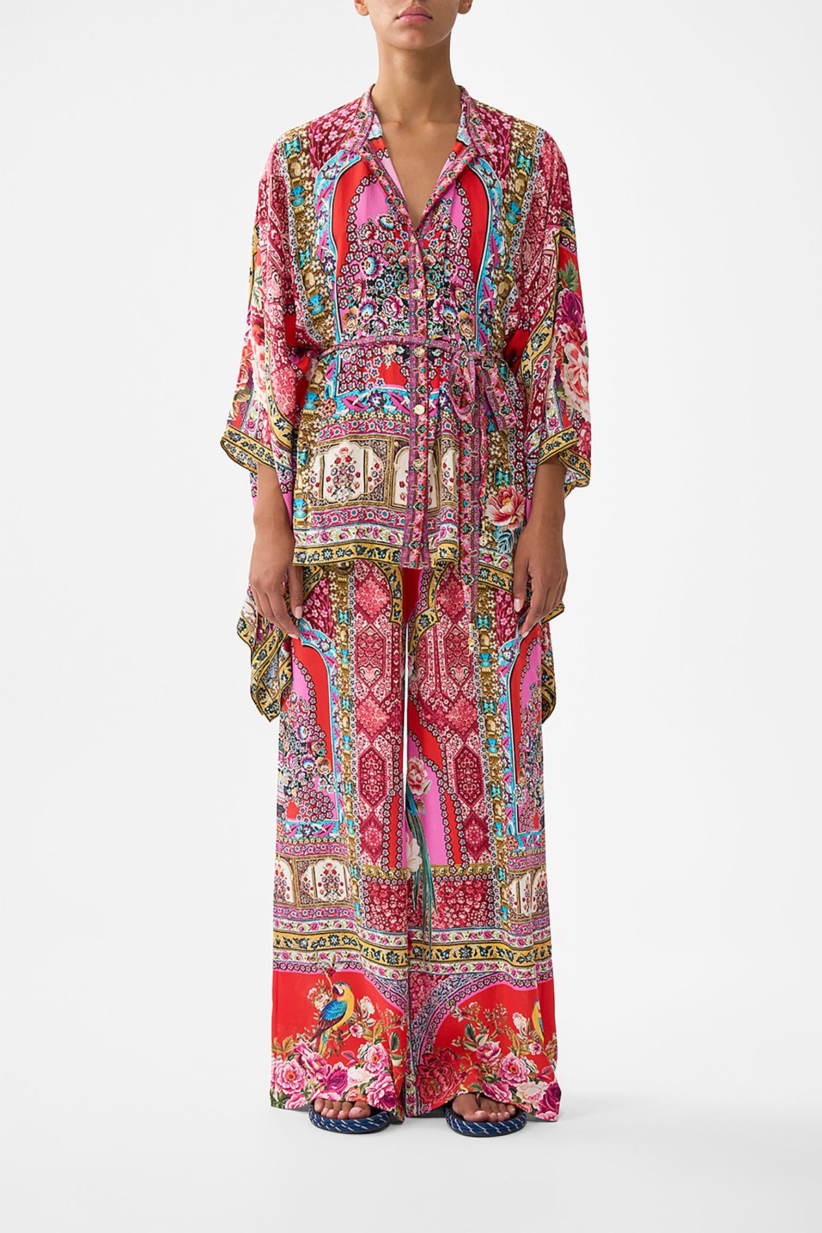 BUTTON THROUGH SCARF BLOUSE HEIRLOOM EMPIRE