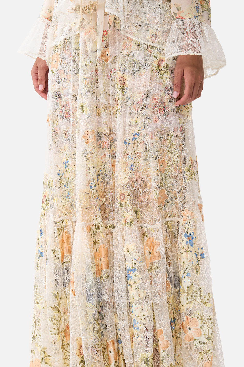 WAISTBAND RUFFLE HEM SKIRT TWILIGHT IN ISTANBUL