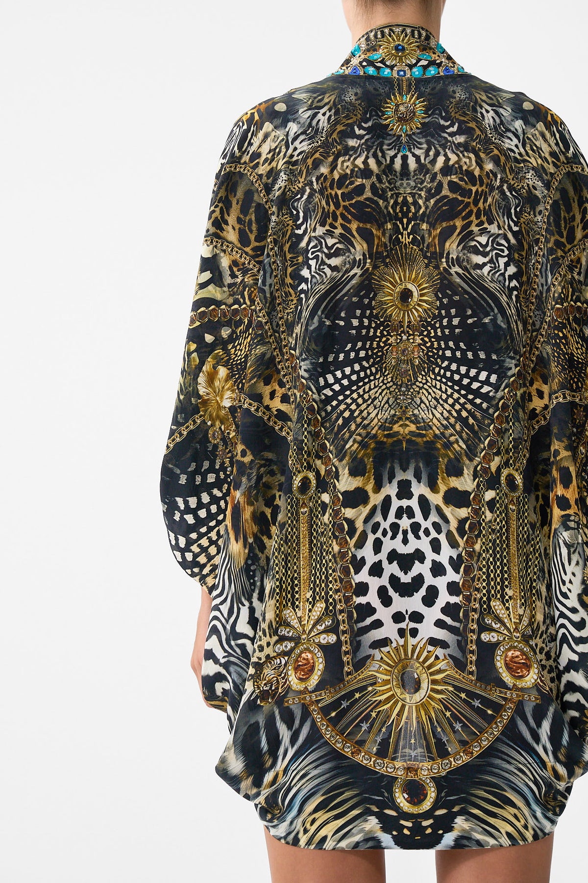 OPEN FRONT CARDI CAPE FELINE FOLKLORE