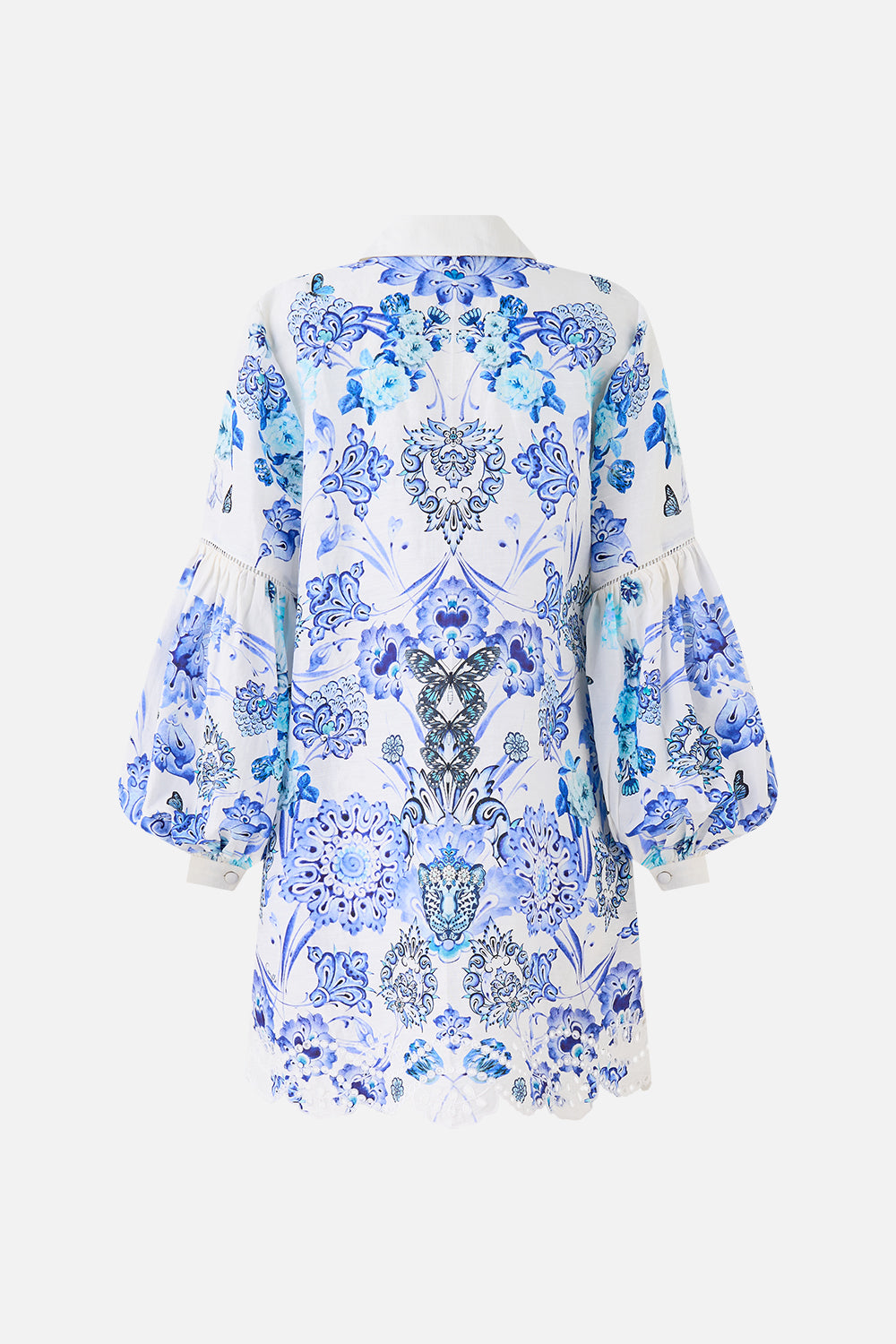 SHIRT DRESS WITH BLOUSON SLEEVE ALL ABOUT THAT LACE