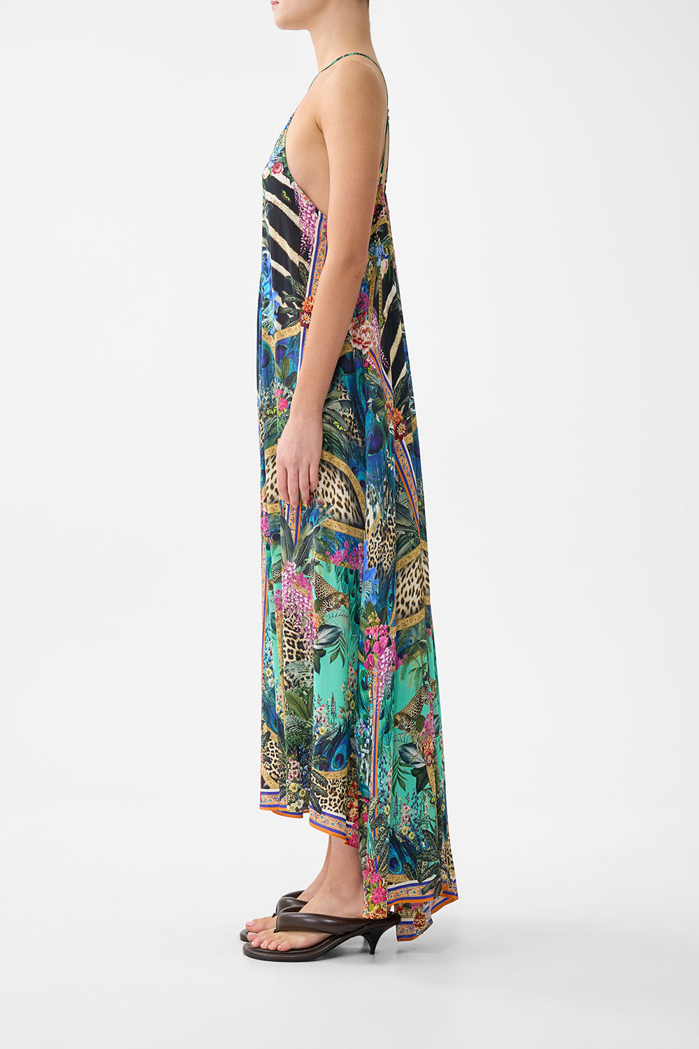 GATHER NECK HARDWARE MAXI DRESS ANIMAL ALCHEMY