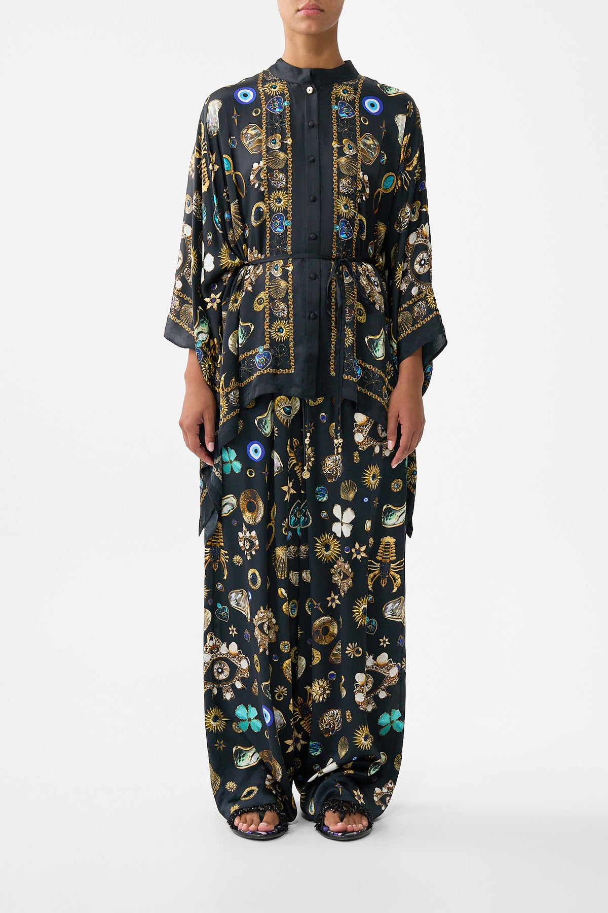 BUTTON THROUGH SCARF BLOUSE AMULETS AND ALCHEMY