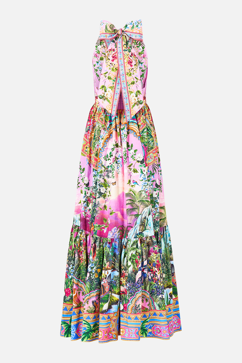 RUFFLE HEM HALTER DRESS TURKISH DELIGHT