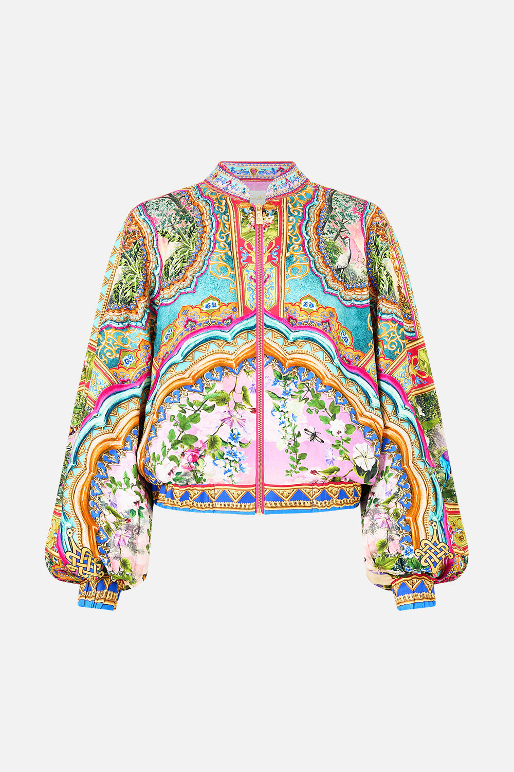 BOMBER JACKET WITH SHIRRED CUFF TURKISH DELIGHT