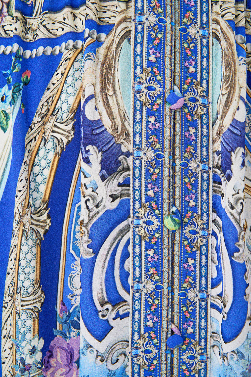 KIMONO SLEEVE DRESS WITH SHIRRING DETAIL OTTOMAN OPULENCE