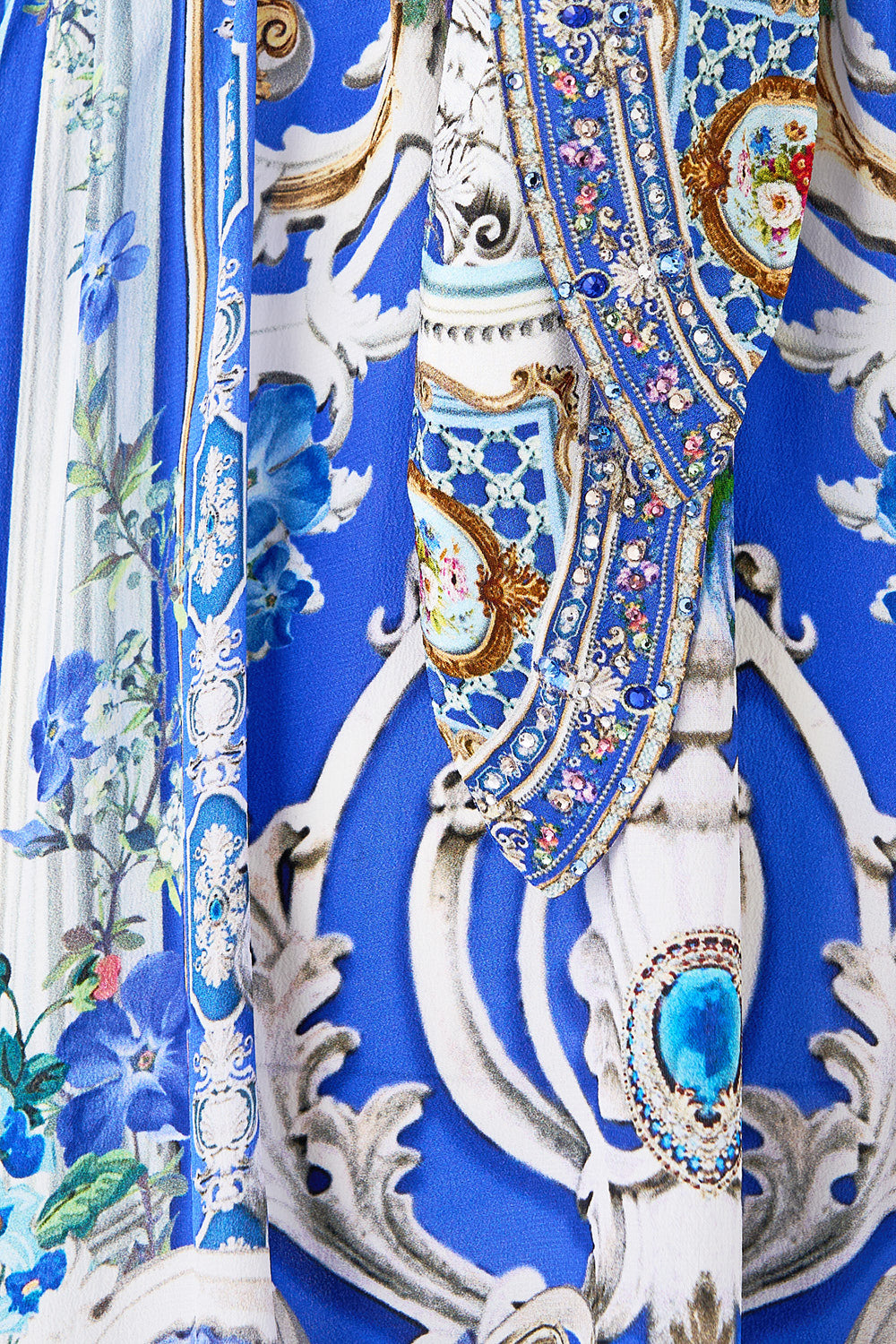 SHORT TIE FRONT BLOUSON DRESS OTTOMAN OPULENCE