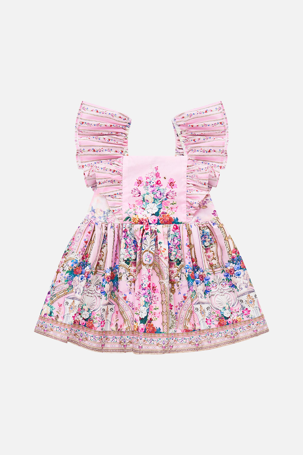 BABIES FLARED DRESS WITH FRILL SHOULDER PALATIAL PASTELS
