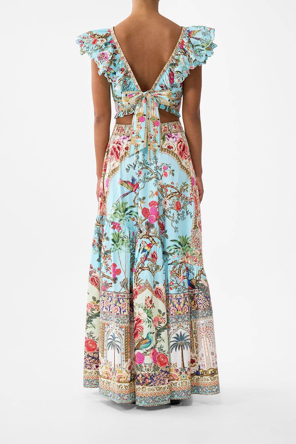 DEEP V-FRILL SHORT SLEEVE TOP SULTANS AND QUEENS