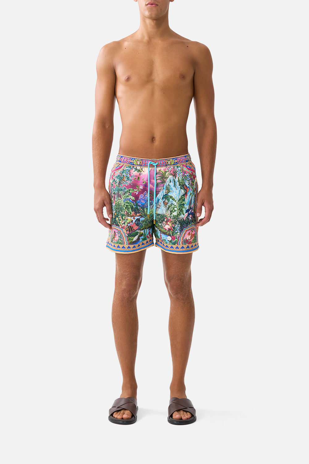 MID LENGTH BOARDSHORT WITH ELASTIC WAIST TURKISH DELIGHT