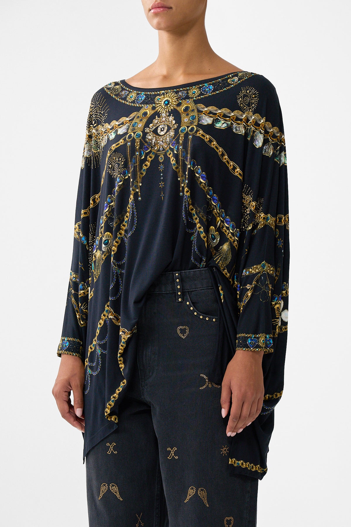 SCOOP NECK SLOUCH TEE AMULETS AND ALCHEMY