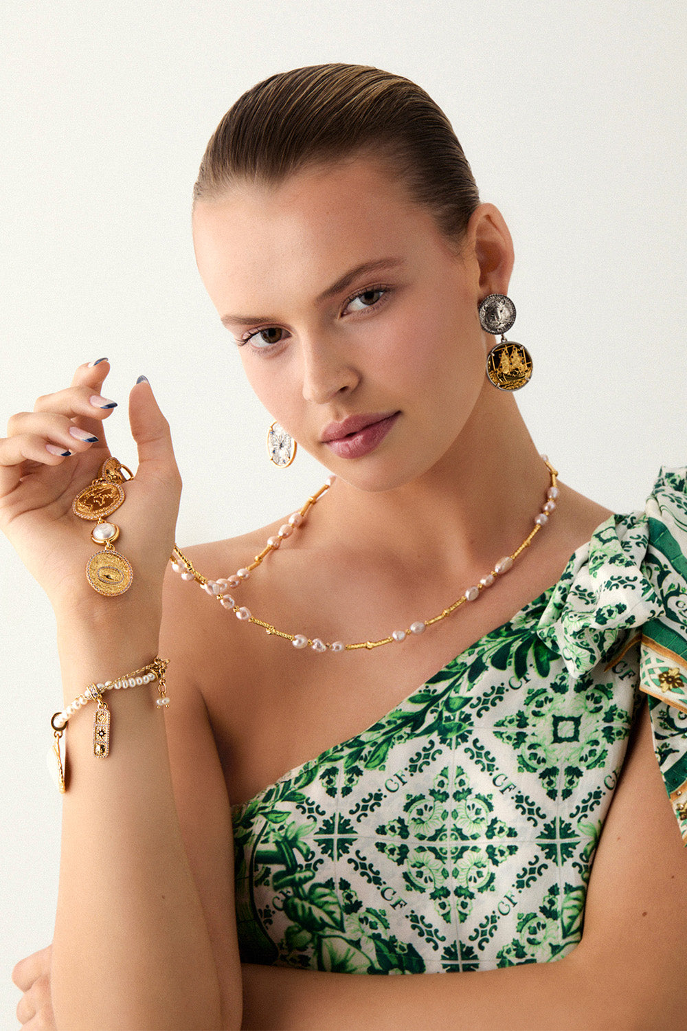 GYPSET GLITTERATI PEARL NECKLACE GOLD