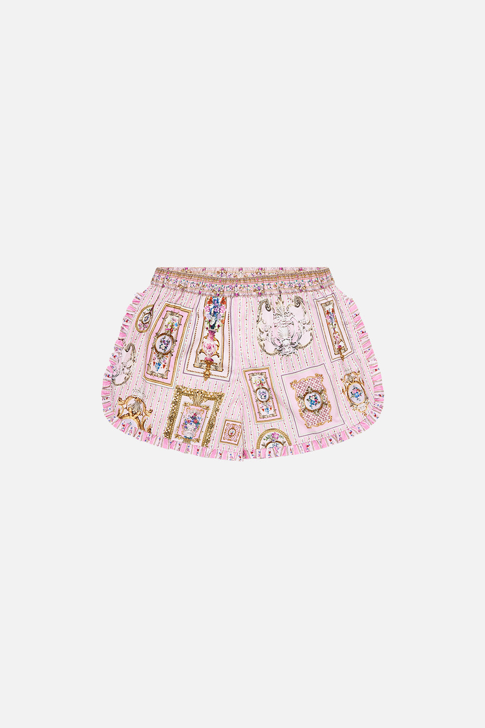 KIDS FRILL EDGE SHORT WITH ELASTIC WAIST PALATIAL PASTELS