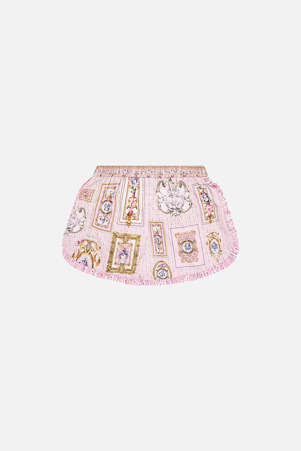 KIDS FRILL EDGE SHORT WITH ELASTIC WAIST PALATIAL PASTELS