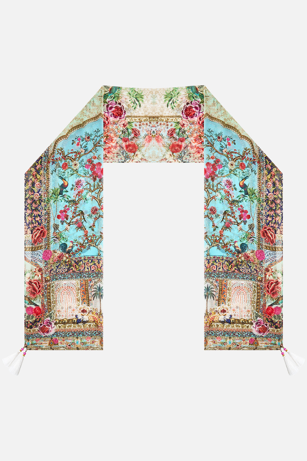 LONG SILK CRINKLE CHIFFON SCARF SULTANS AND QUEENS