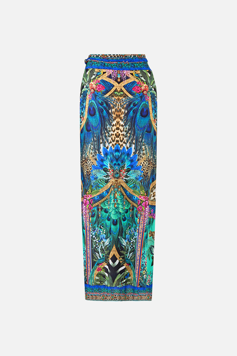 DRAPED WRAP MAXI SARONG WITH TIE WAIST ANIMAL ALCHEMY