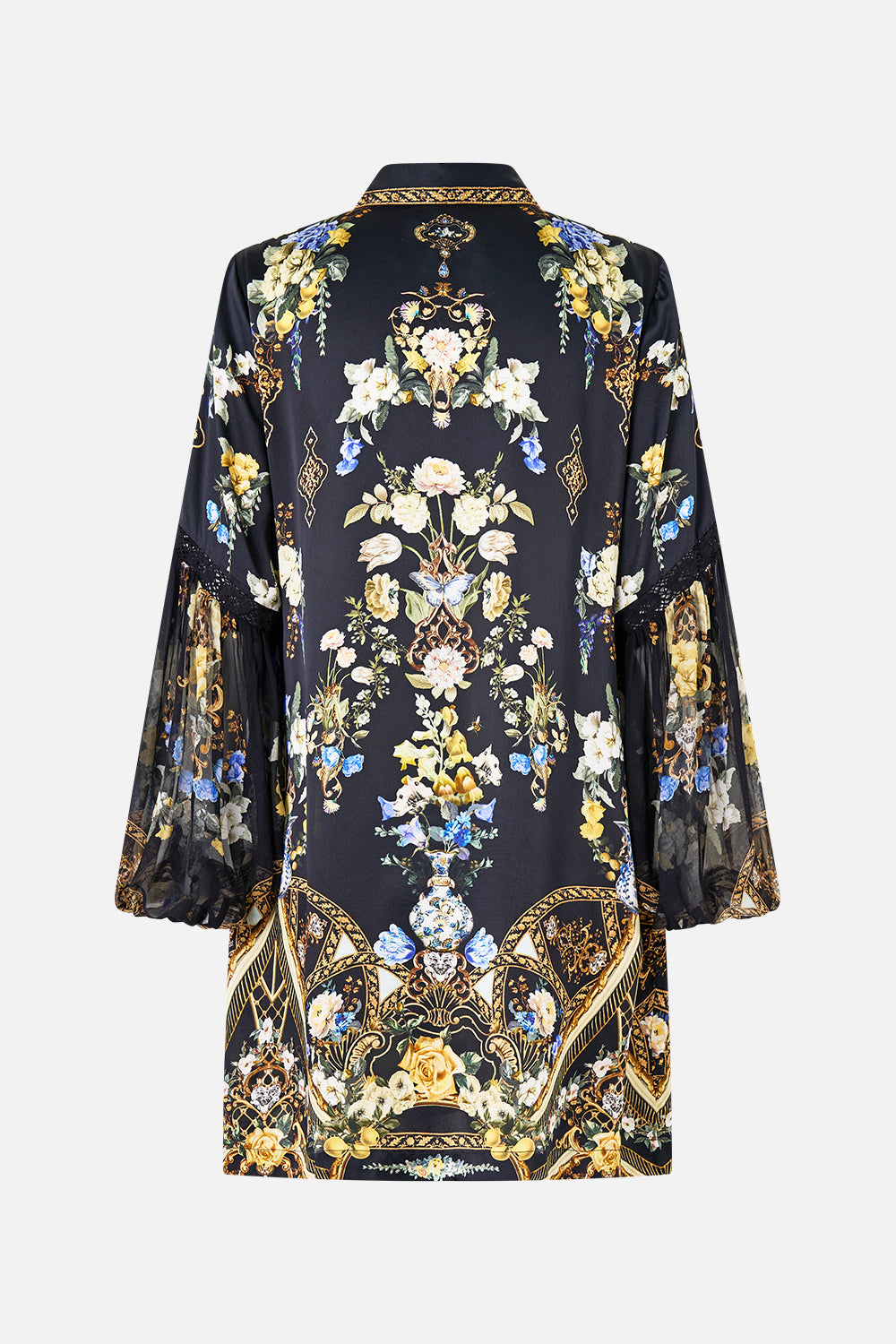 SHIRT DRESS WITH BLOUSON SLEEVE OTTOMAN ELEGANCE