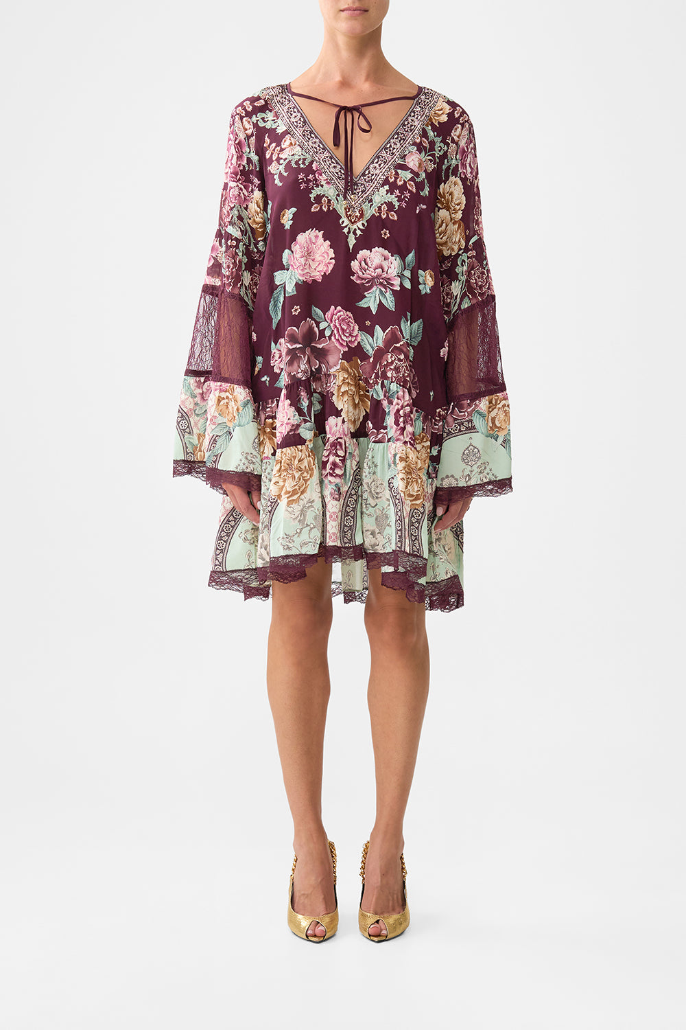 A-LINE GATHERED PANEL DRESS IF THESE TILES COULD TALK