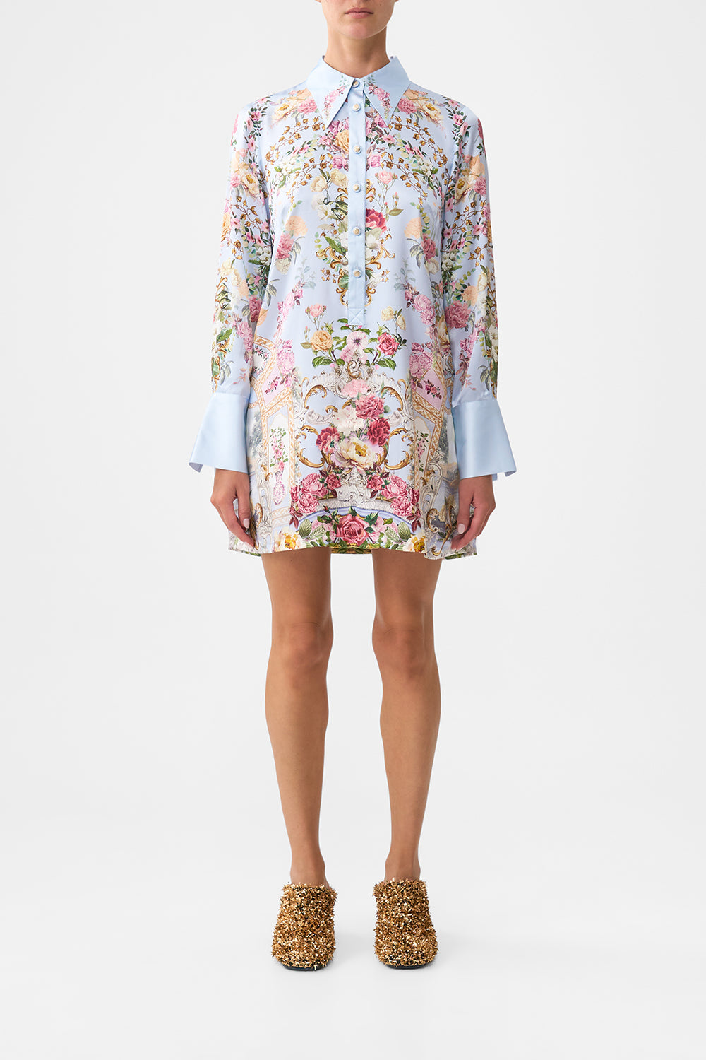 MINI SHIRT DRESS TILED IN TIME