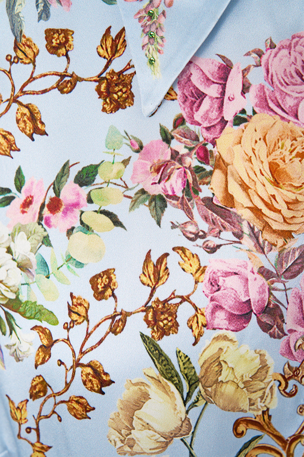 MINI SHIRT DRESS WITH FEATHERS TILED IN TIME