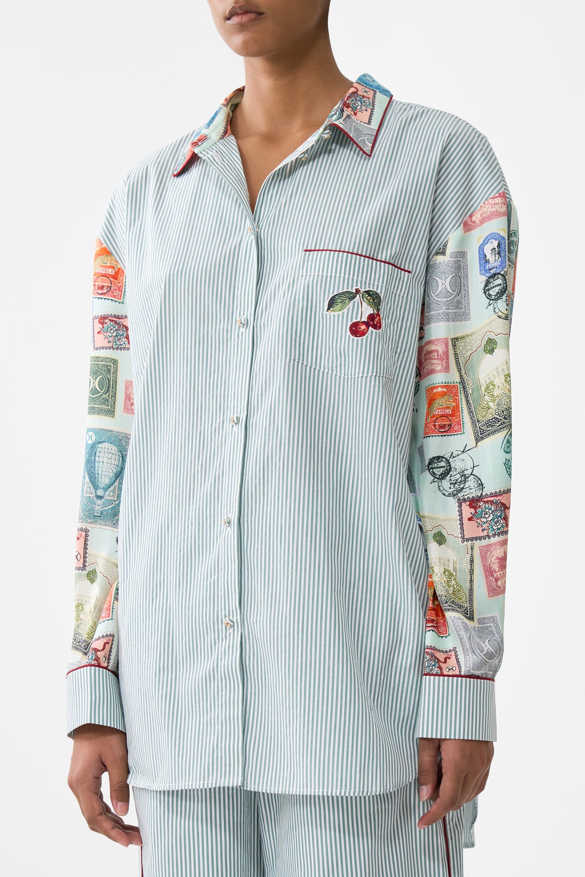 LONG SLEEVE OVERSIZED SHIRT WITH POCKET WITH LOVE FROM TÜRKIYE