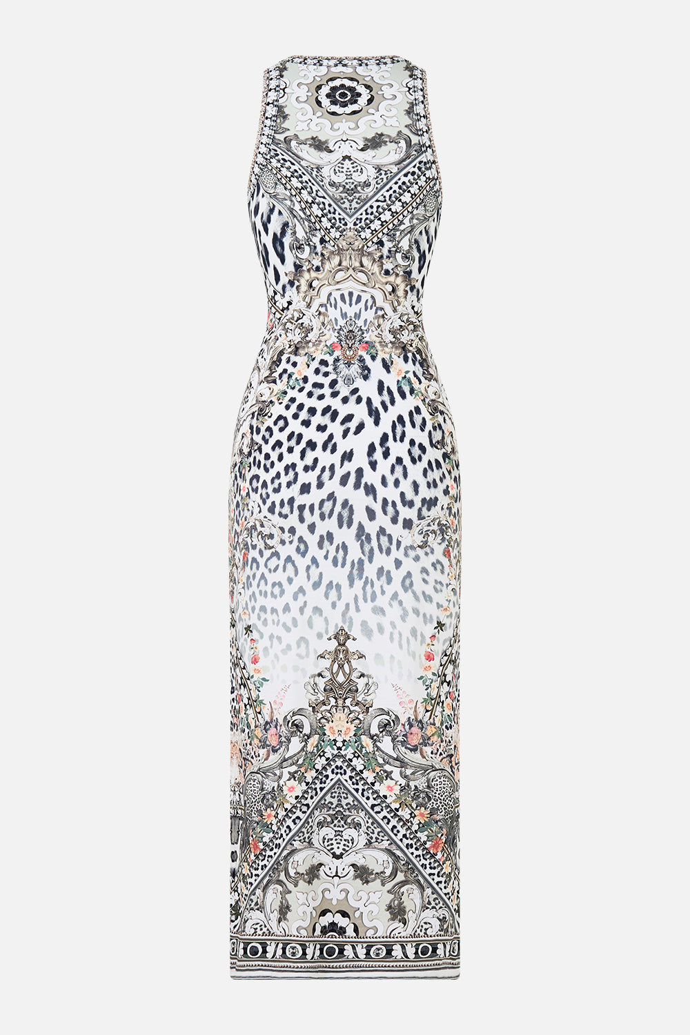 The CAMILLA Jersey Tank Dress in our Marble Heaven print.