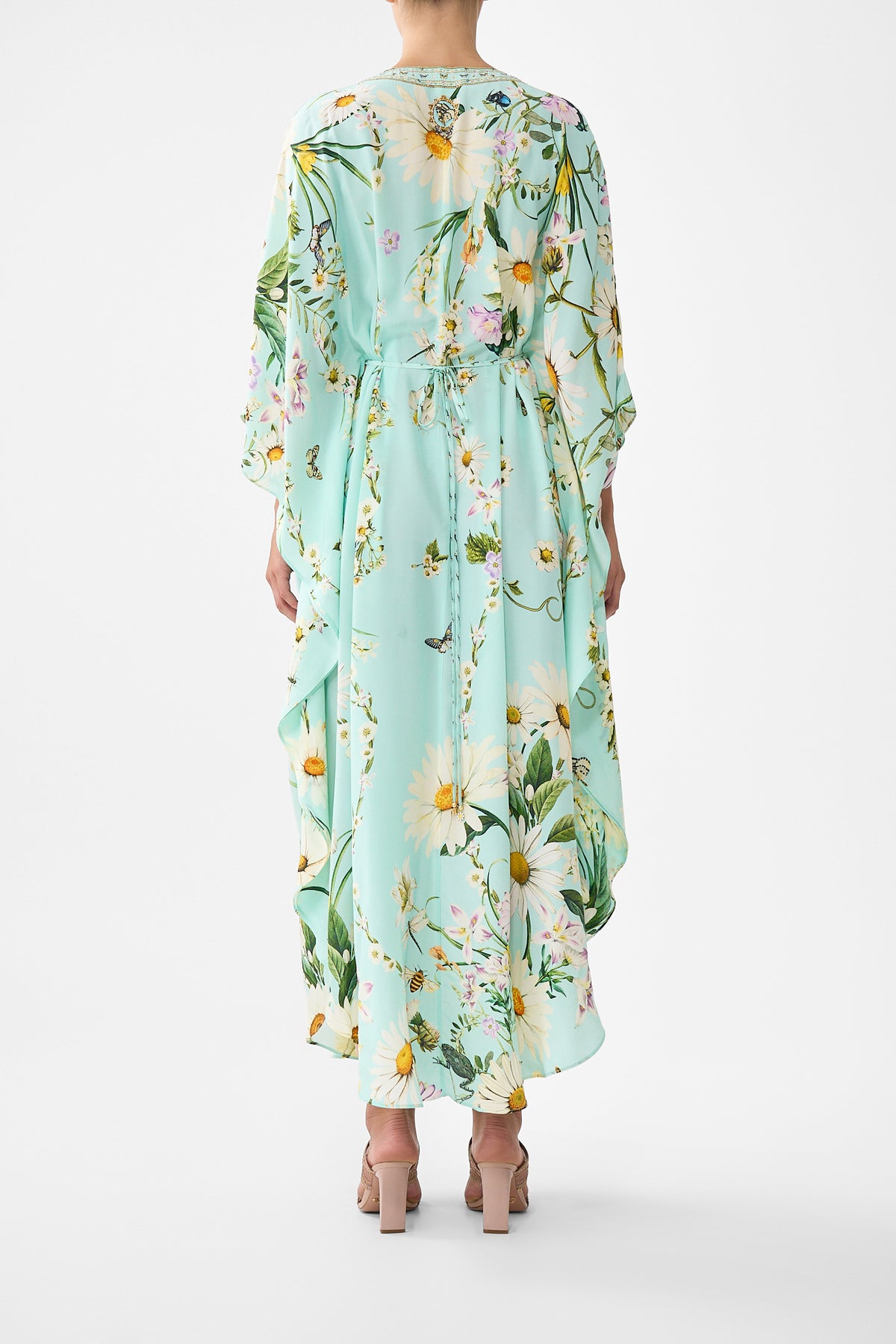 The CAMILLA Gathered Waist Kaftan in our Floral Freefall print.