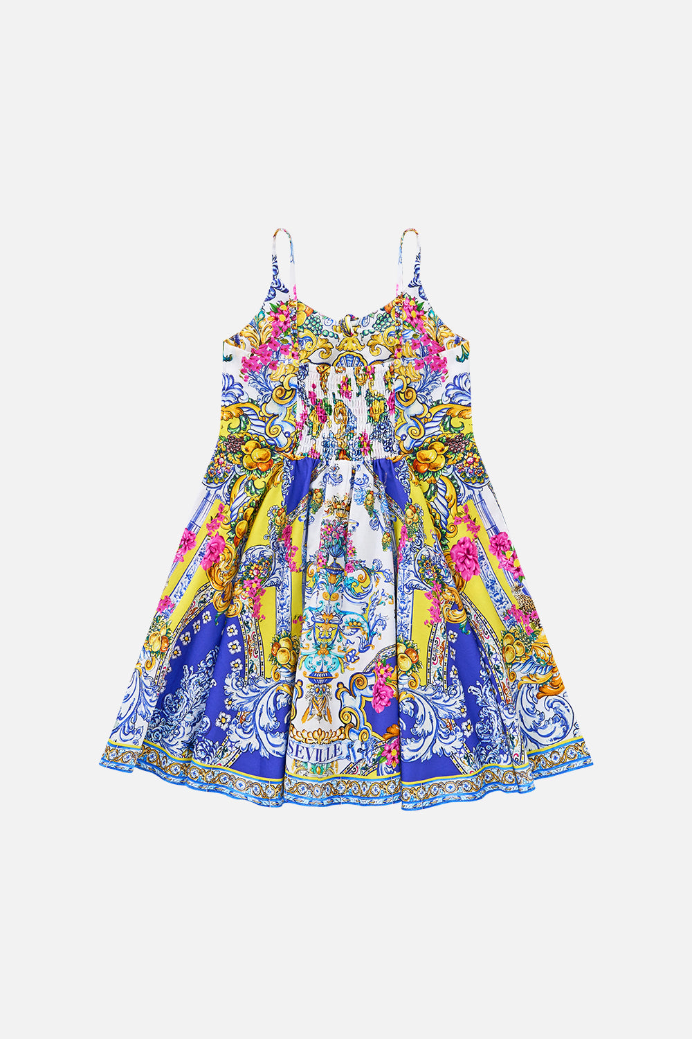 KIDS STRAPPY MINI DRESS WITH TIE FRONT ESPAÑA NIRVANA