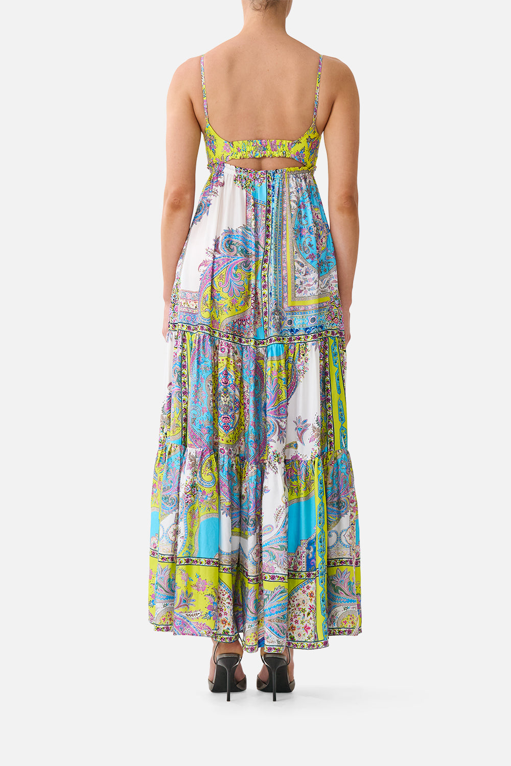 LONG DRESS WITH KNIT FRONT BODICE MAGIC CARPET RIDE