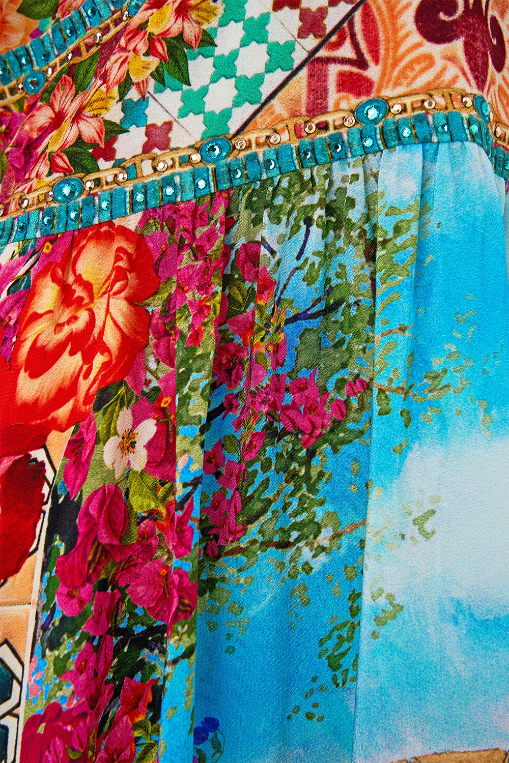 WAISTED DRESS WITH HEM RUFFLE MEET ME IN MALLORCA