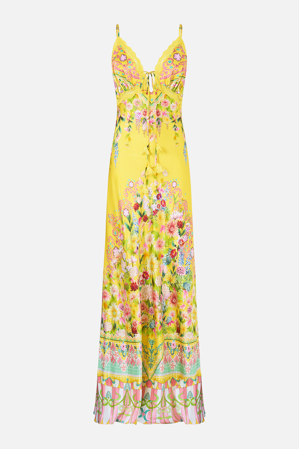 BIAS SLIP DRESS WITH LACE EDGE DETAIL LADY LIMONADA