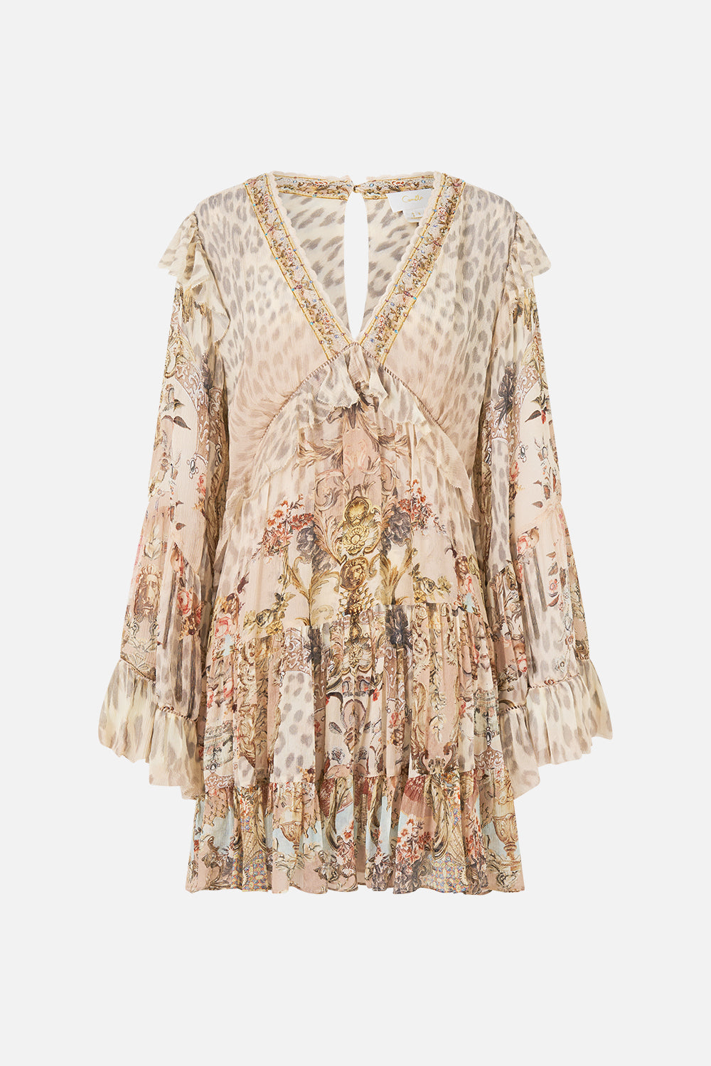 TIERED SWING MINI DRESS ARANJUEZ ANIMALIA