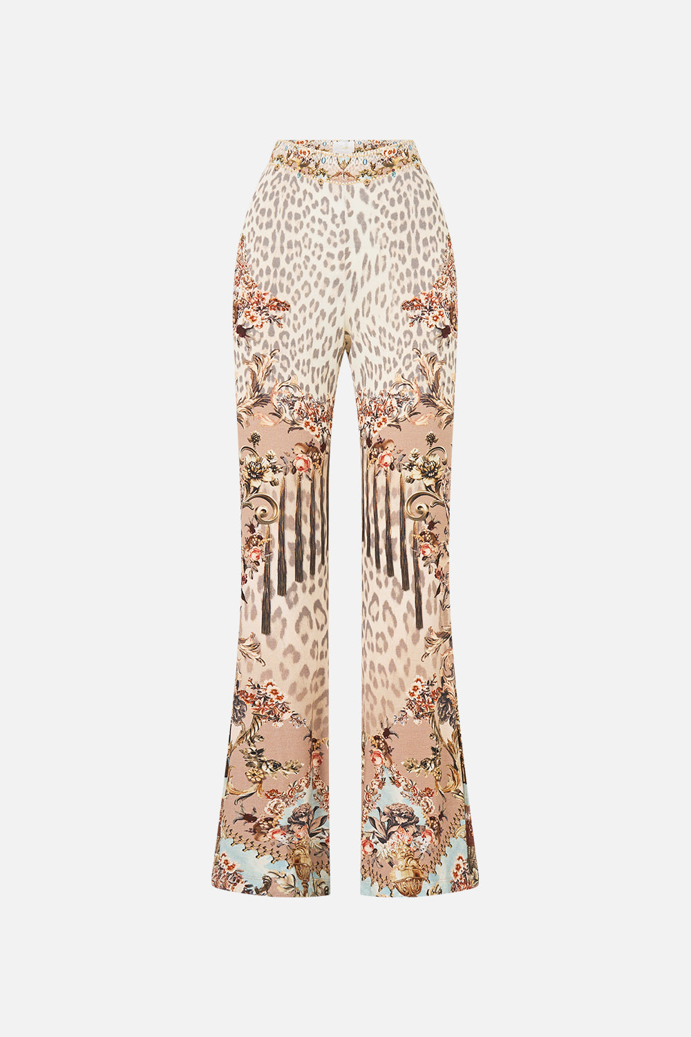 HIGH WAISTED FLARED TROUSER ARANJUEZ ANIMALIA