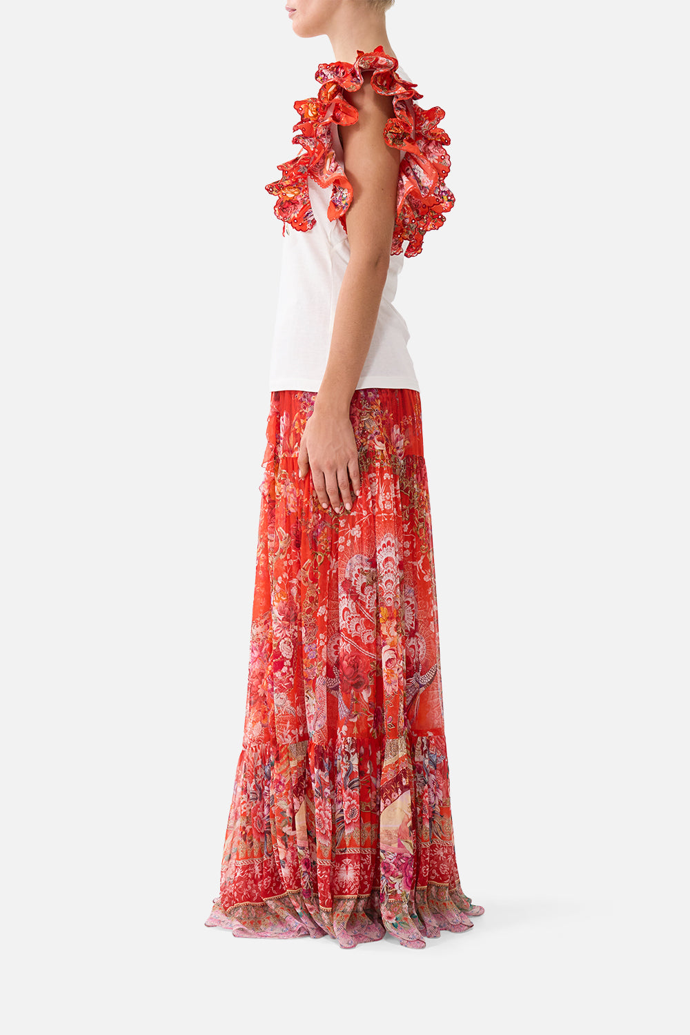 DOUBLE FRILL SLEEVE TEE OLÉ OLÉ