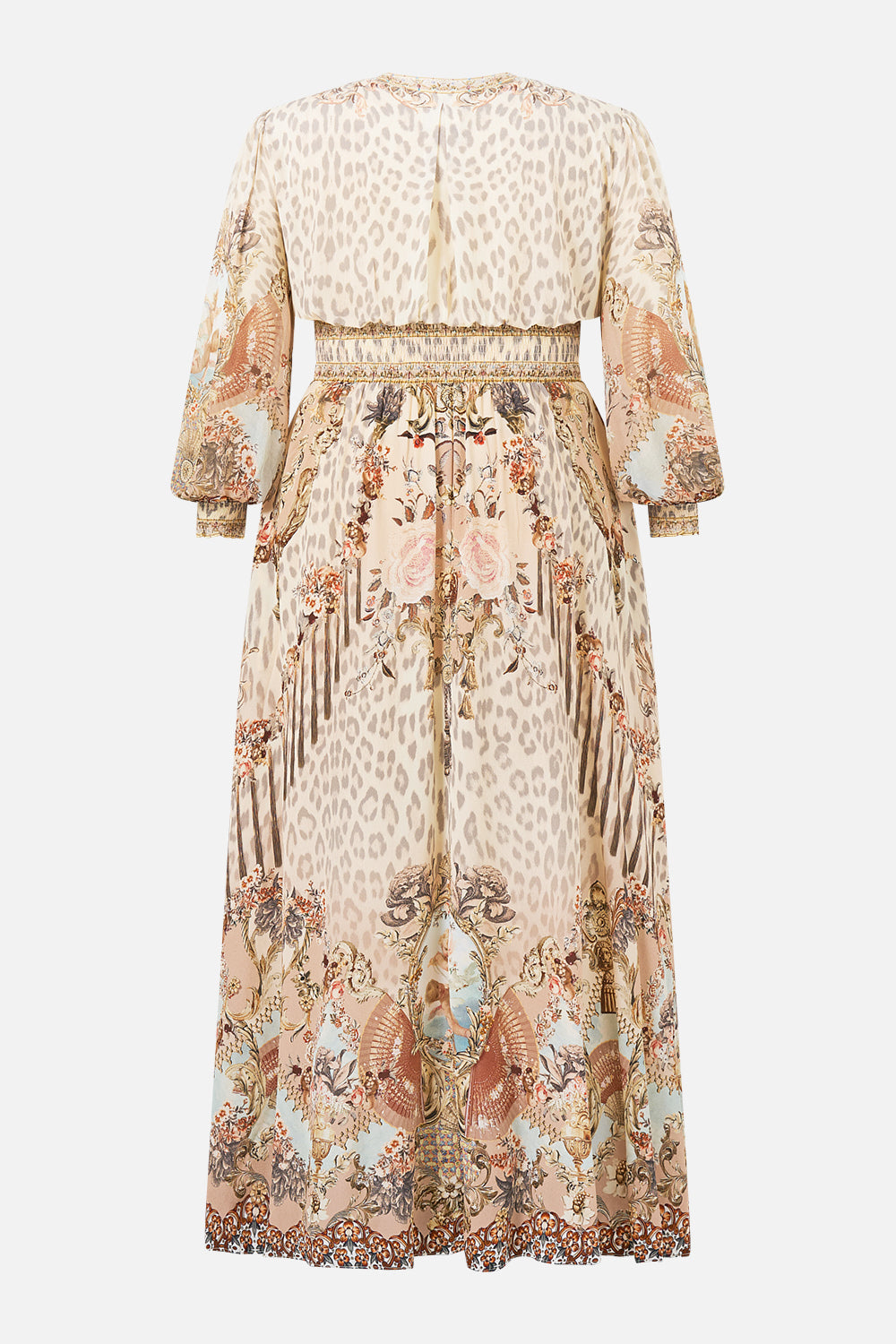 BUTTON DRESS WITH SHAPED WAISTBAND ARANJUEZ ANIMALIA