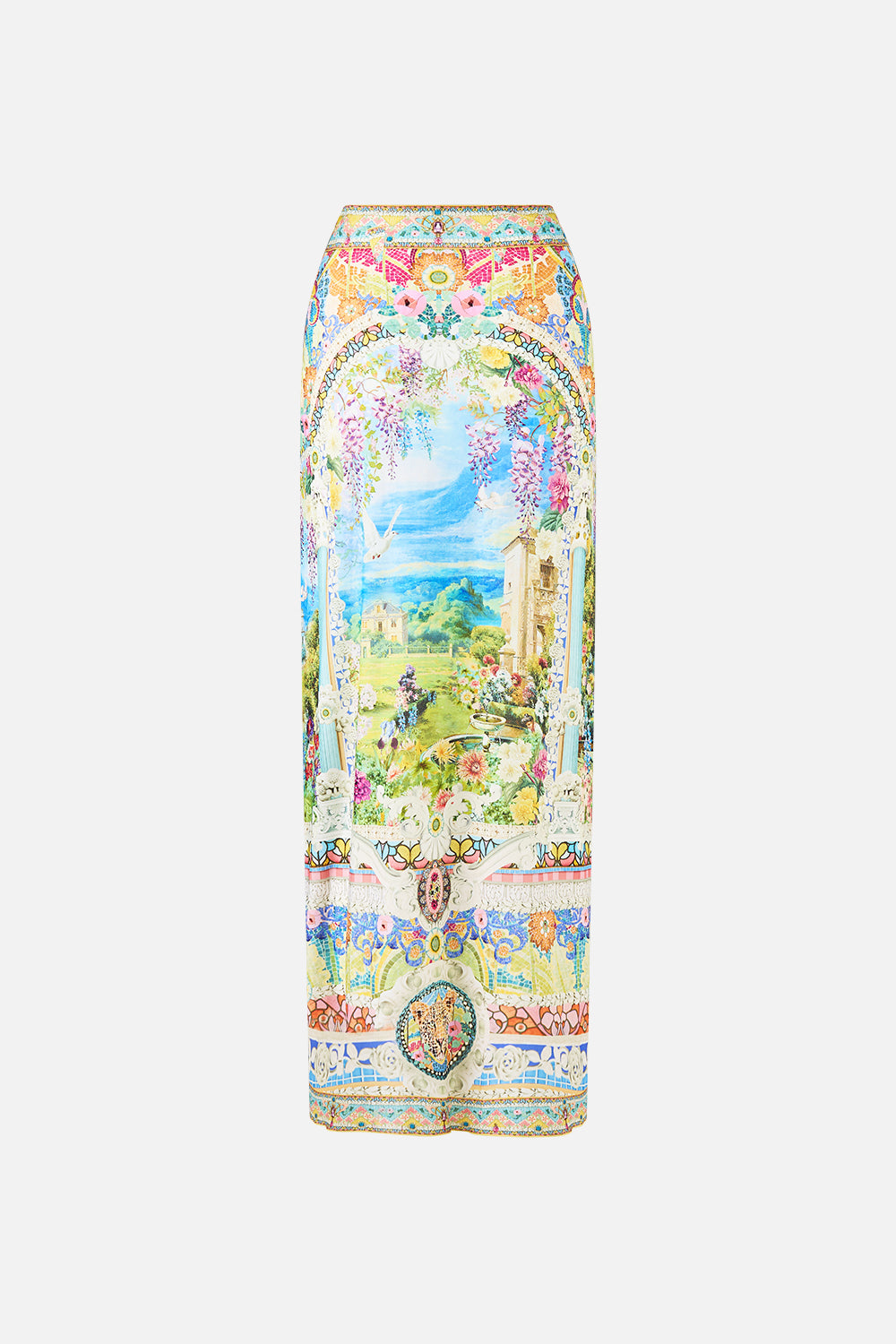 LAYERED LONG SARONG SKIRT WITH TIE FRONT NAVÀS NOUVEAU