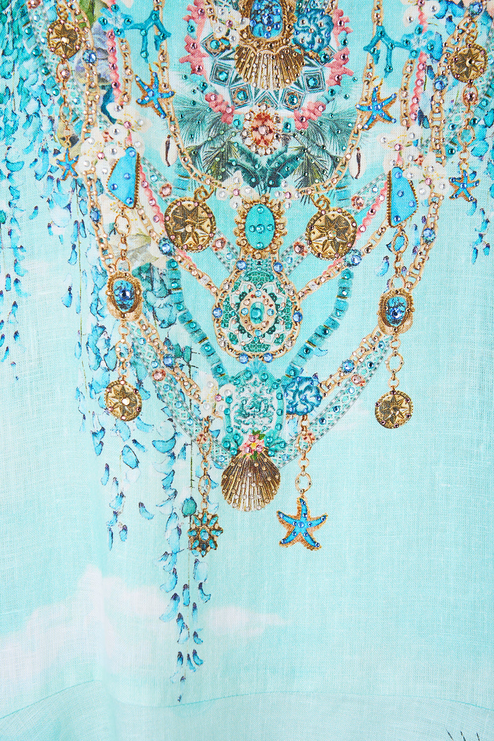 V NECK KAFTAN WITH DROP WAIST BALEARIC BEBÉ