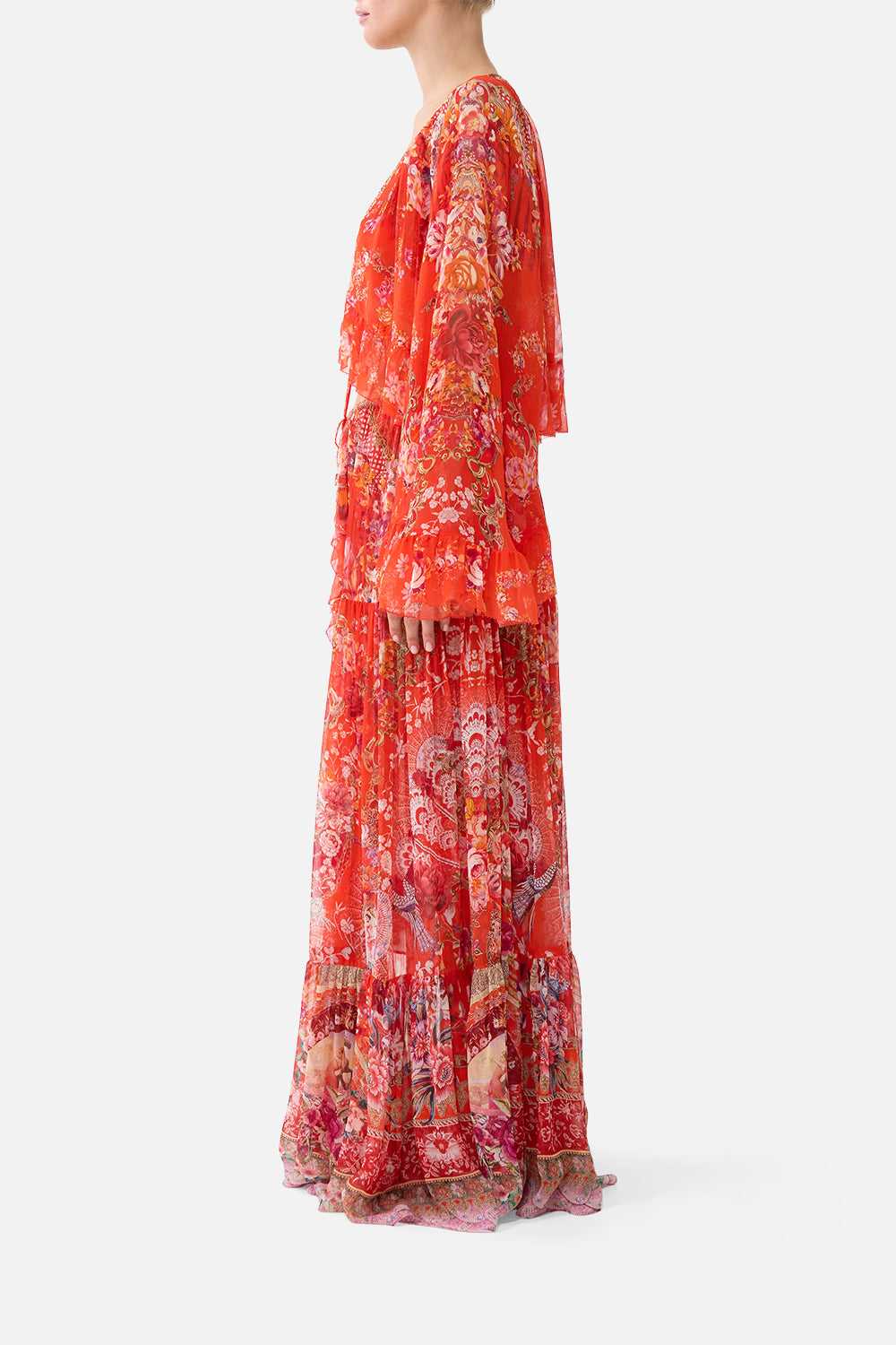 TIERED SKIRT WITH RUFFLE DETAIL OLÉ OLÉ