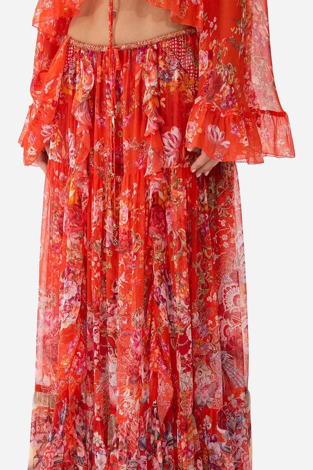 TIERED SKIRT WITH RUFFLE DETAIL OLÉ OLÉ